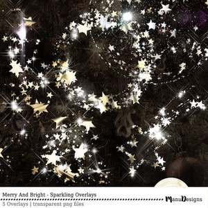 Christmas Light Overlays, Sparkle Overlays,  Christmas sparkles, Star Overlay, Digital Christmas Overlay, Photography overlays, glitter,