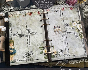 2027 Franklin Planner Inserts | Compact Size Weekly Planner Printable PDF