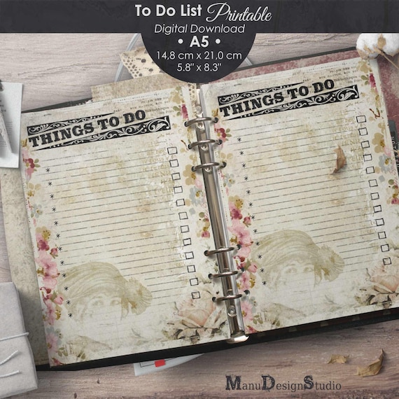 To Do List A5 Printable PDF + JPG