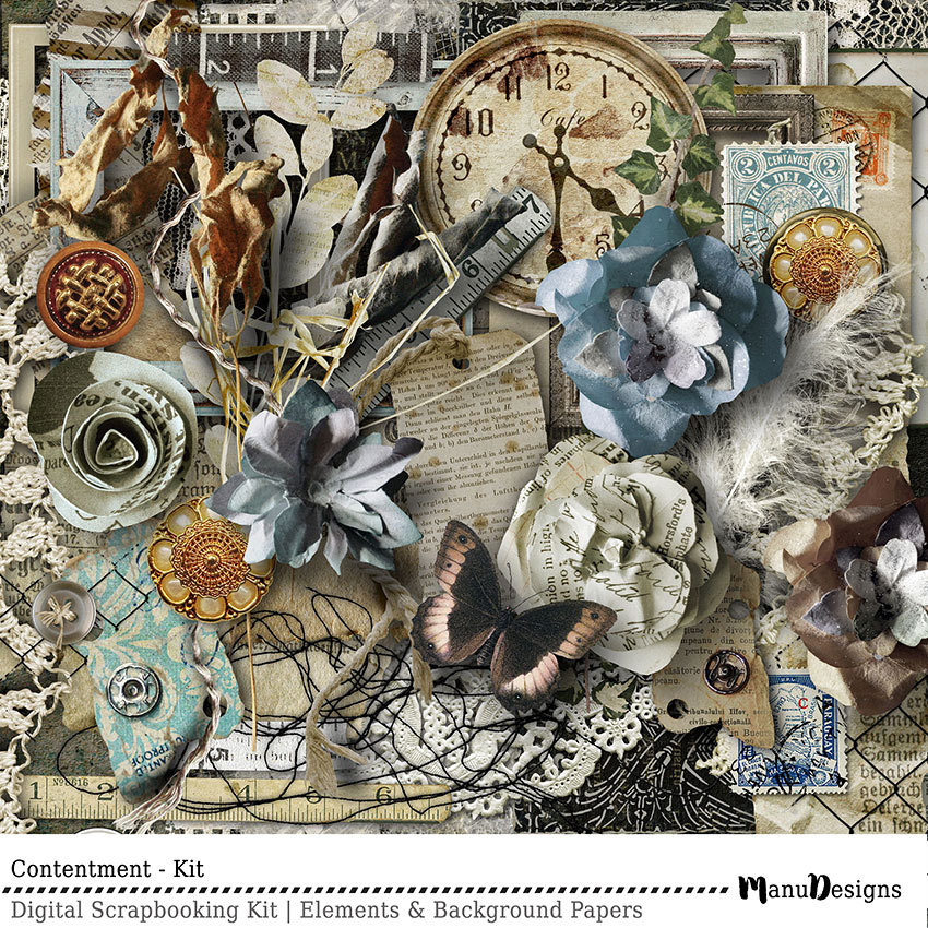 Old Time Illustration vintage Kits de scrapbooking imprimables