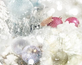 Christmas Overlays, Christmas Cheer Digital Overlays, Scrapbooking Overlays, Christmas Ball Overlays, Snow Tree Overlay, Winter Clip Art