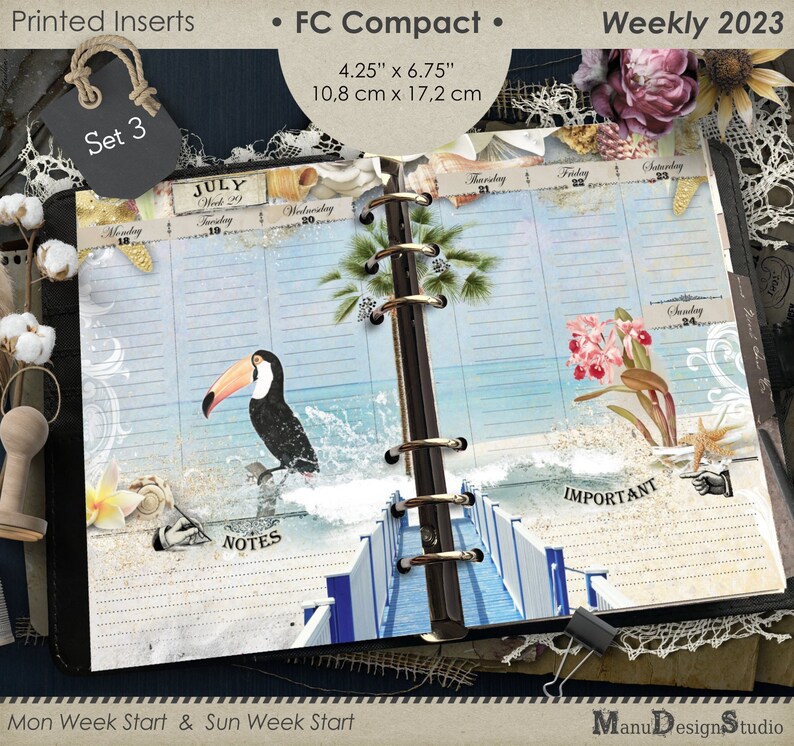 2023 Weekly Planner Refill Compact Size Franklin Covey Set Etsy
