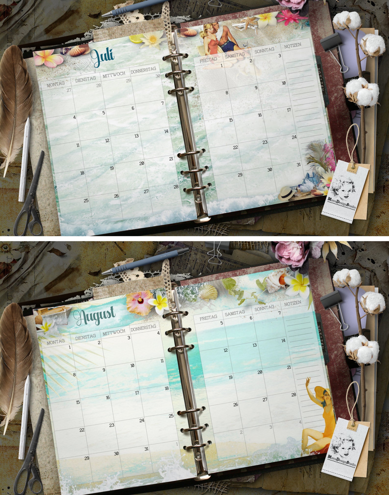 A6 Monatsplaner Refill 2022 No.1 Deutsch Etsy