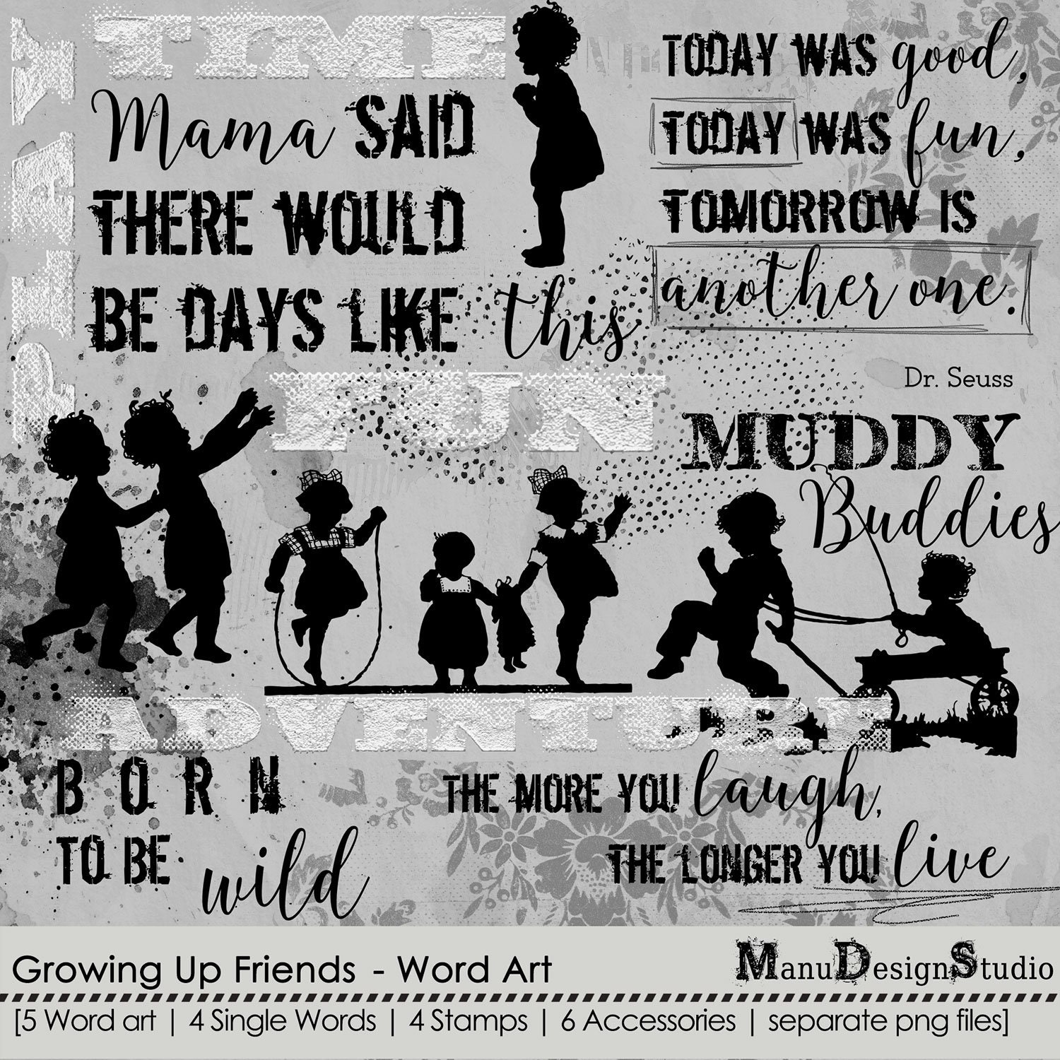 Clipart Background Word Art
