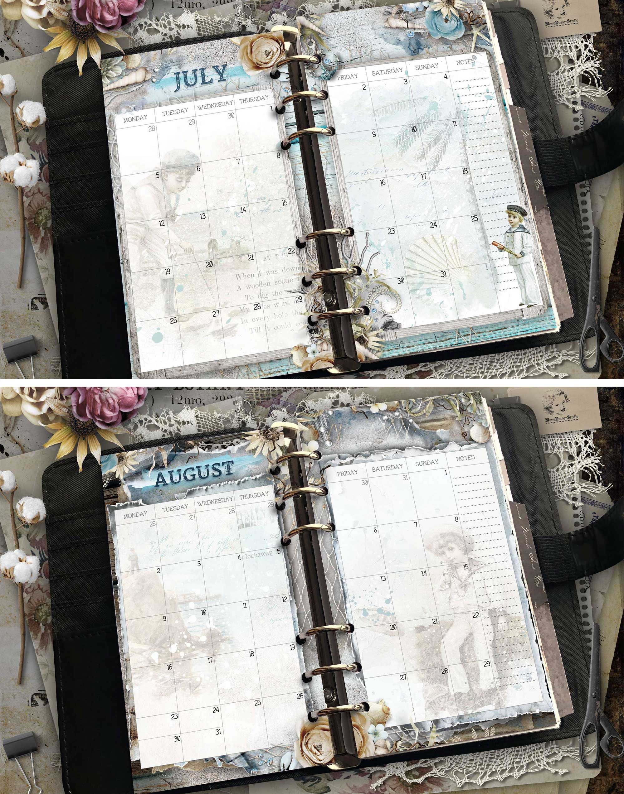  2023/24 Personal Size Calendar Planner Inserts