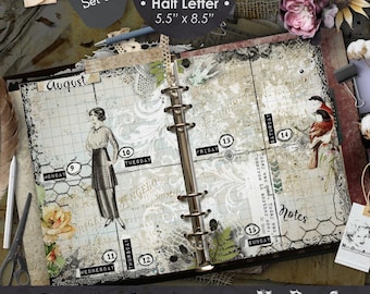 2027 Vintage 5.5x8.5 Weekly Printable Pages