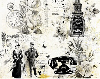 Photoshop Brushes, Digital Stamps, Digital Brushes, Digital Scrapbooking, Vintage Stamp, printable stamp, Clipart, Vintage Brush,  Heritage