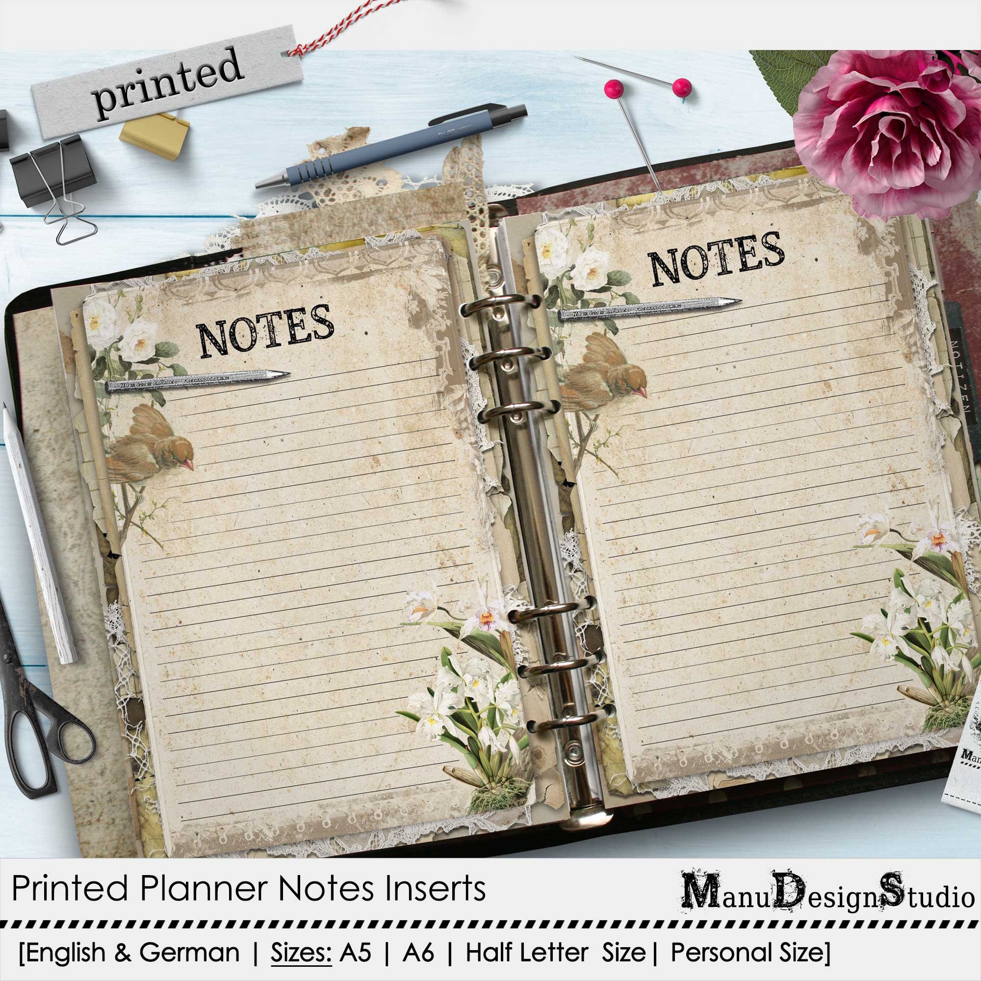 Cornell Notes Printed Planner Insert - A5, A5 Wide, Personal, Personal  B6, A6, Pocket, Pocket Plus - ShopStyle Home Office Accessories