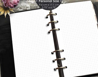 Dot Grid Paper Personal Size - Printable PDF