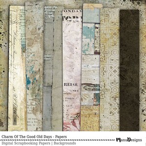 Digital Paper Pack, Scrapbook Papers, Printable Papers, Shabby Digital Papers, Paper Collection, Scrapbooking Backgrounds, Vintage Papers