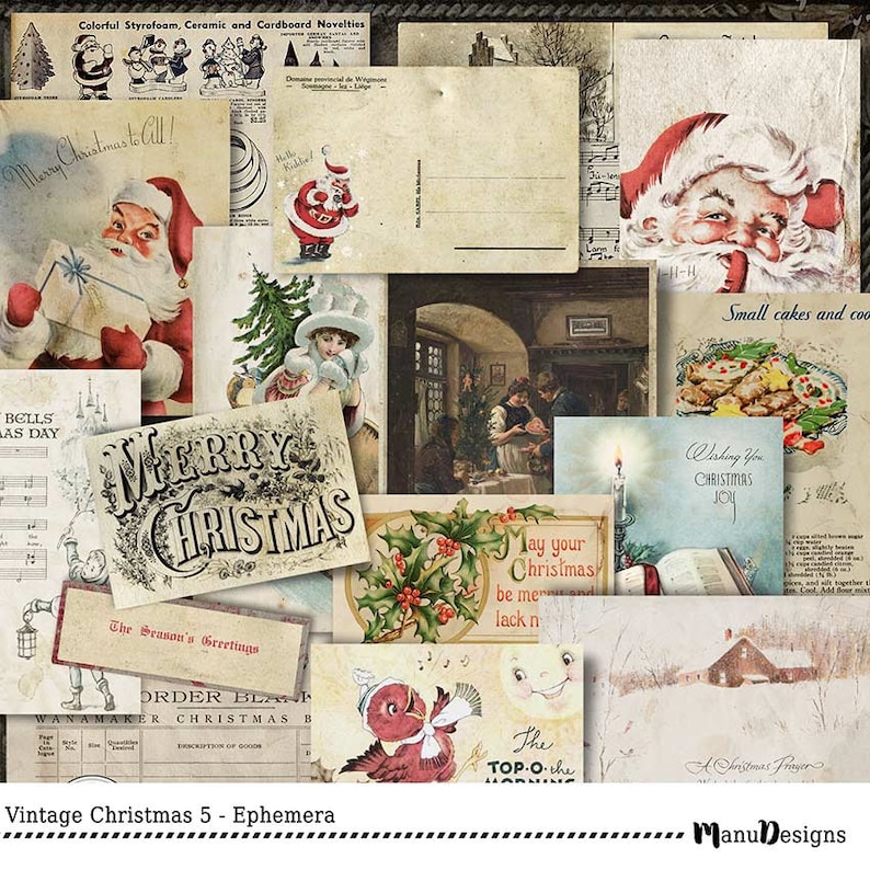 Vintage Christmas Christmas Ephemera Vintage Ephemera Etsy