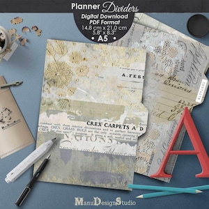 A5 Planner Divider Printable PDF