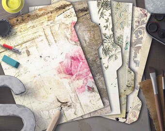 A5 Planner Dividers, Printable Dividers, A5 Dividers, Planner Dashboard, Divider Tabs, Shabby Divider, Tabbed Planner Dividers, Filofax Tabs