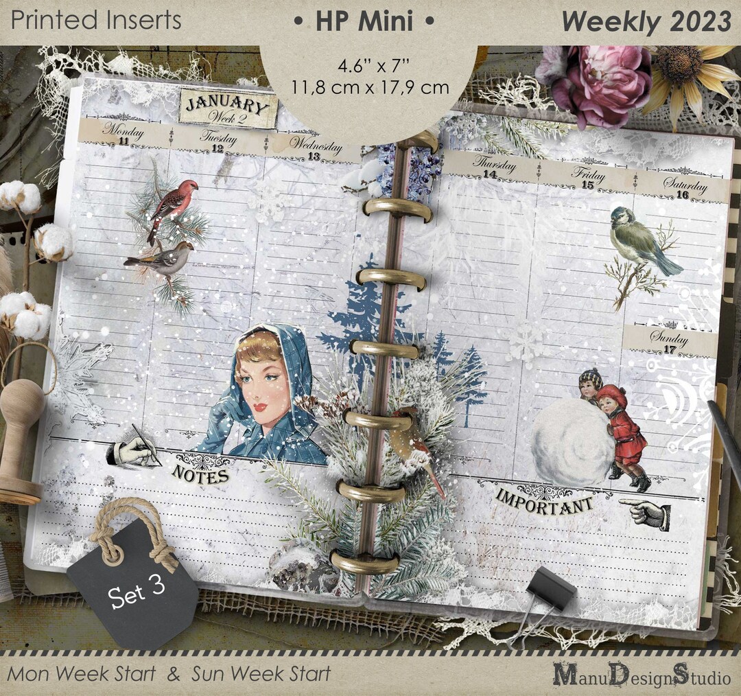 Happy Planner Mini 2023 Weekly Planner Refill Set No. 3 Etsy