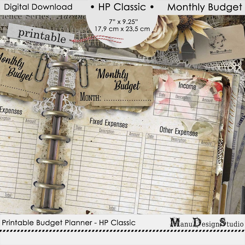 Monthly Budget Planner Printable Happy Planner Classic, Finance Tracker image 4