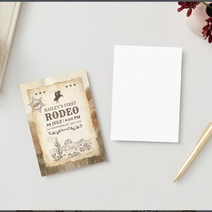 Editable Western Birthday Party Invitation