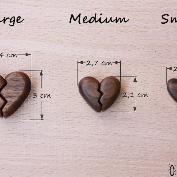 Broken heart pendants, European walnut wood hearts, wooden hearts necklaces, divided heart pendants,initials on wood heart,letters on heart