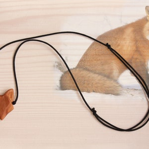 wooden fox pendant, handmade fox pendant, carved wooden fox, stylized fox face, fox head pendant, fox necklace