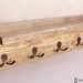 Appendiabiti Vintage a Parete con Ripiano Portaoggetti, Attaccapanni con Ganci, Mensola a Parete con Barra Appendiabiti, 5 Ganci, per Ingresso, Corridoio, Camera da Letto, Bagno, Soggiorno