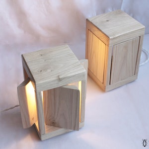 solid wood abat jour, soft warm light abat jour, intimate bedroom light, adjustable light intensity abat jour, chestnut wood lamp