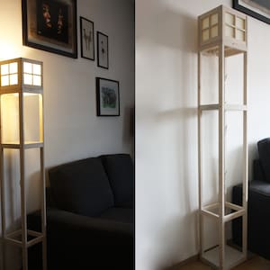 lampada da terra bianca,piantana in legno,lampada da terra legno e carta di riso,lampada trasformabile,lampada stile orientale