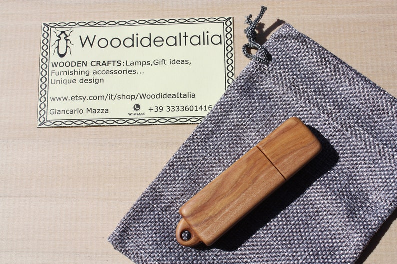 usb artisanal wooden pendrive with eyelet 32 gb usb wood olive wood usb key memory pen