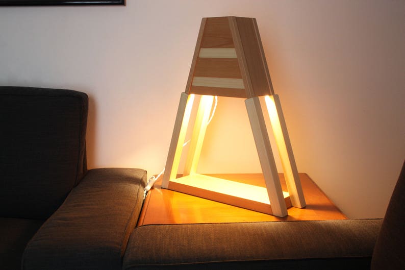 wooden lamp "Pyramid"