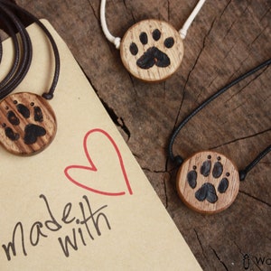 Ciondolo Zampa In Acciaio Inox A Forma Di Cuore - Urna Porta Ceneri Per Cani E Gatti - Collana Ricordo - Foto 2