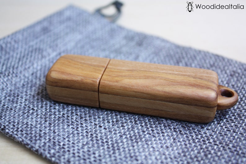 usb artisanal wooden pendrive with eyelet 32 gb usb wood olive wood usb key memory pen