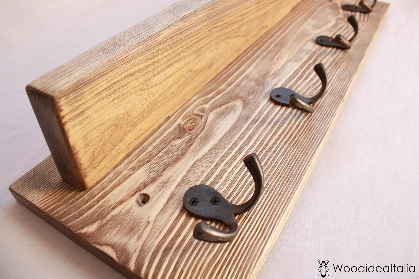 Ganci Da Parete In Ghisa Rustici: Set 5 Pezzi Vintage Per Appendere Asciugamani E Cappelli - 2