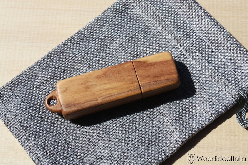 usb artisanal wooden pendrive with eyelet 32 gb usb wood olive wood usb key memory pen