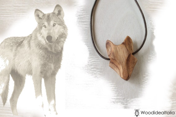 Carved wolf best sale pendant