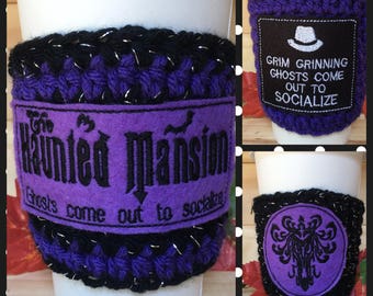 Haunted Mansion Coffee Cozy: Yarn Sleeve