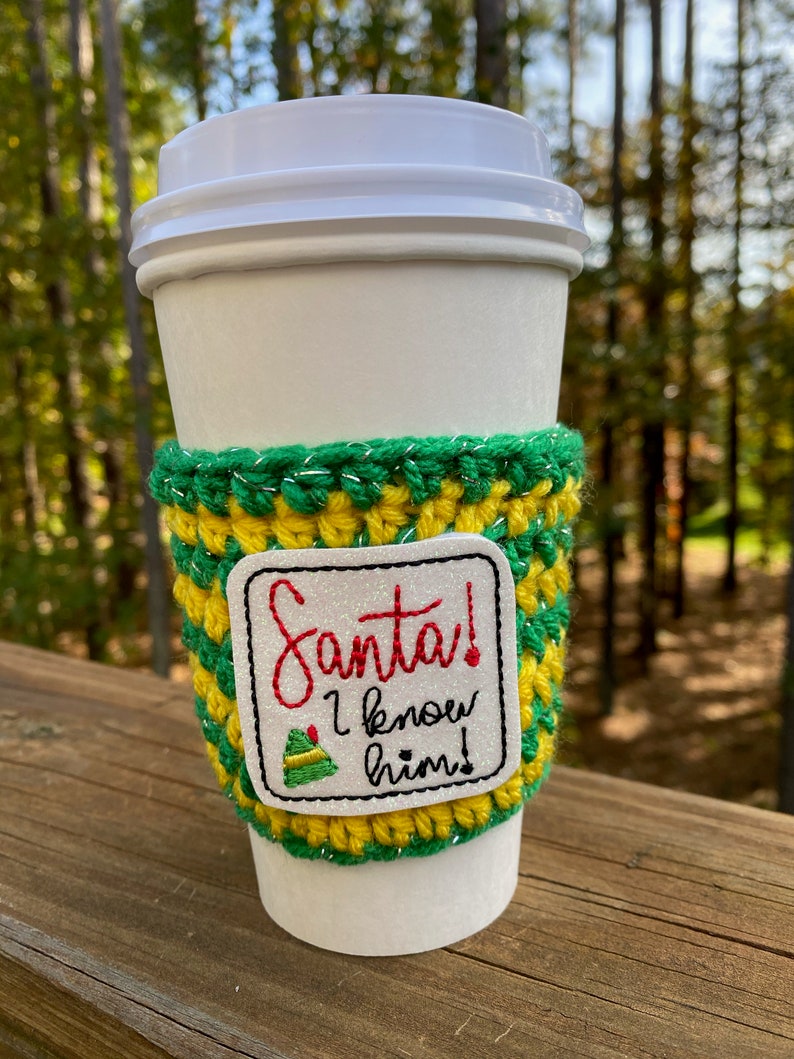Santa I Know Him Coffee Cozy