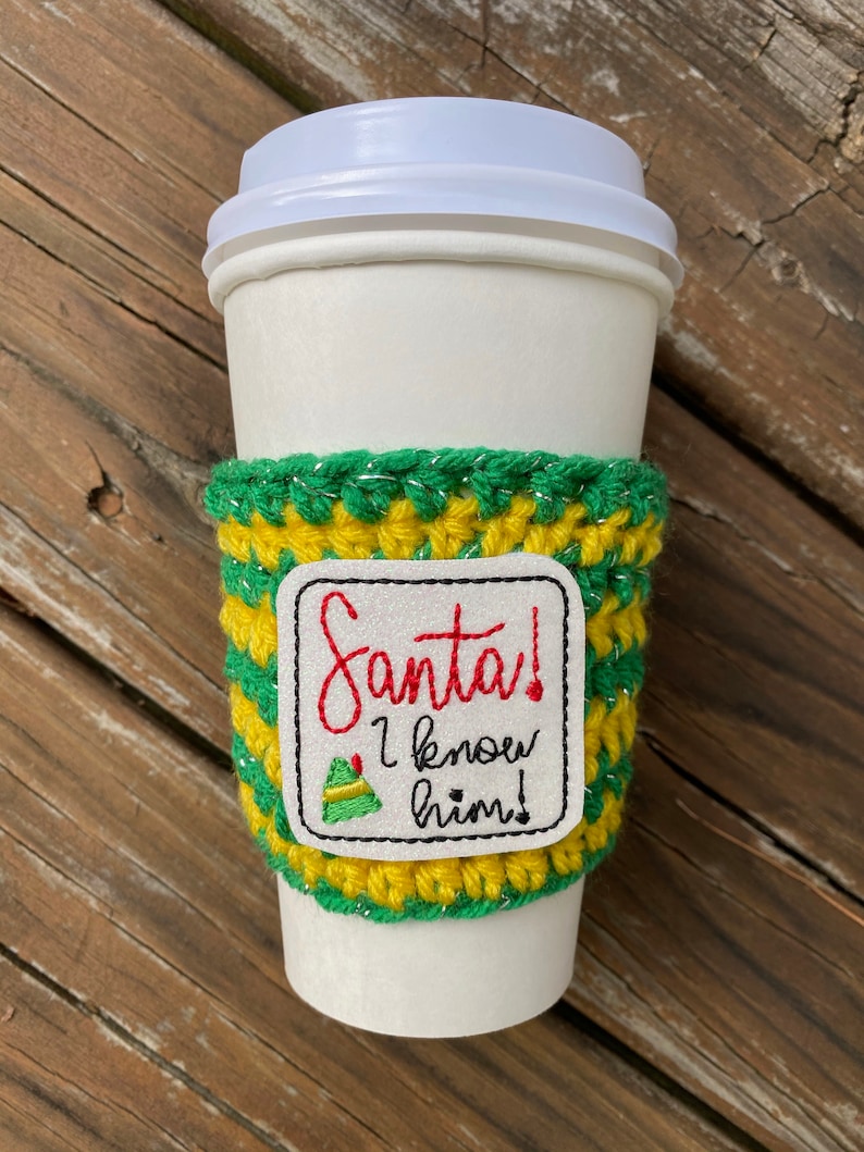 Santa I Know Him Coffee Cozy
