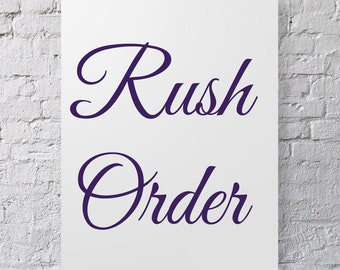 Expedited Order Processing: 1-3 Day Production