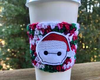 Santa Baymax Inspired Coffee Cozy