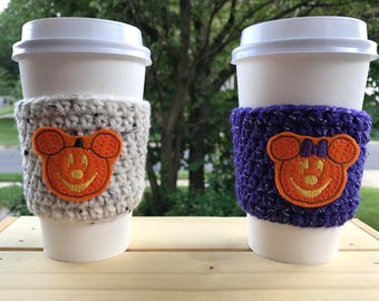 Mr and Mrs Mouse Pumpkin Coffee Cozies