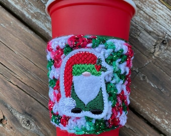 Christmas Gnomie Coffee Cozy
