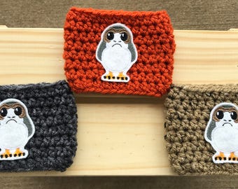 Porg Inspired Coffee Cozy