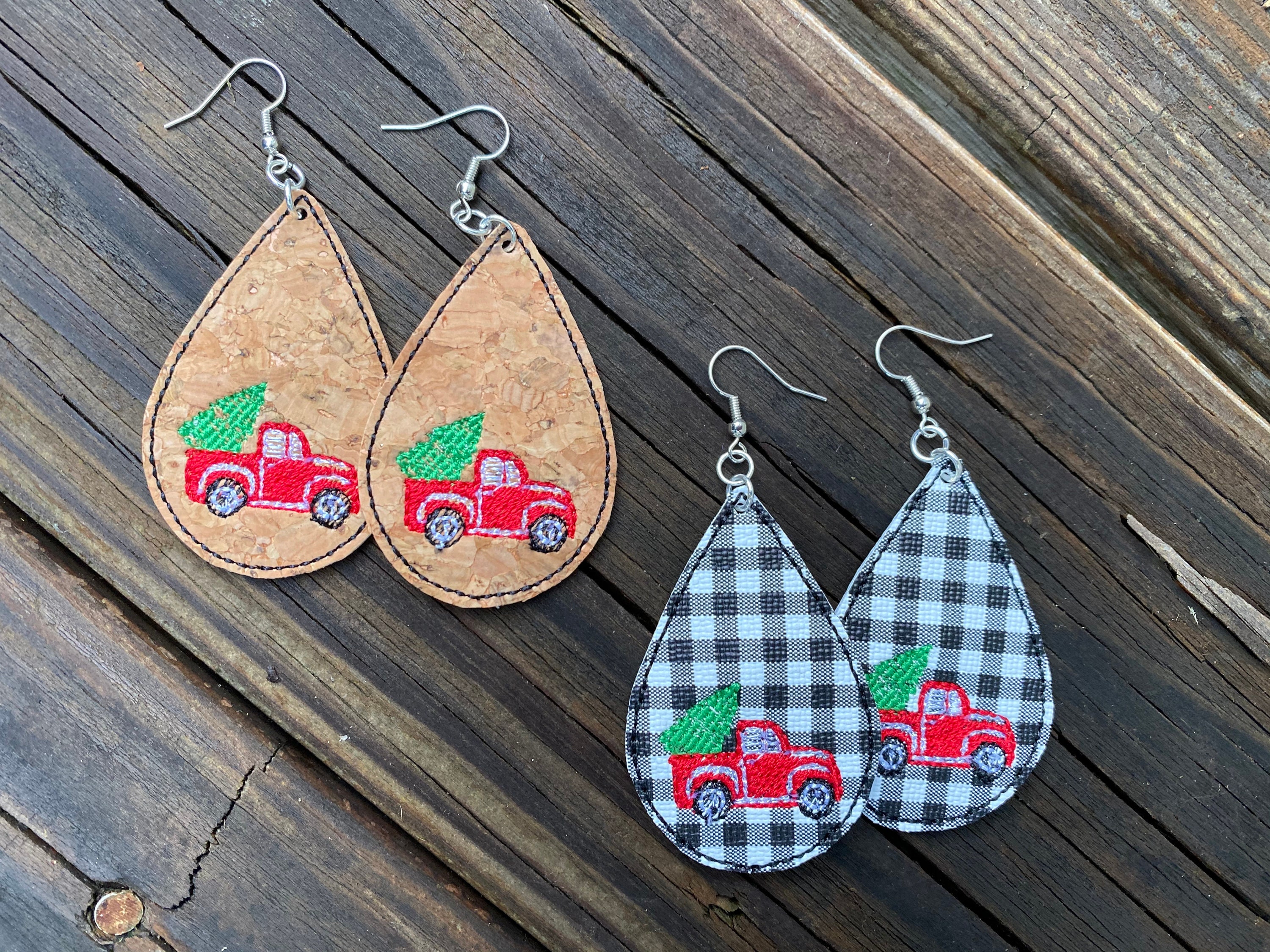 Christmas on sale truck earrings