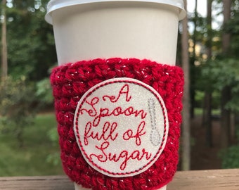 Spoon Full of Sugar Coffee Cozy