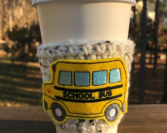 School Bus Coffee Cozy
