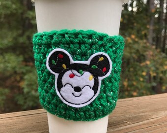 Mr Mouse Christmas Lights Coffee Cozy
