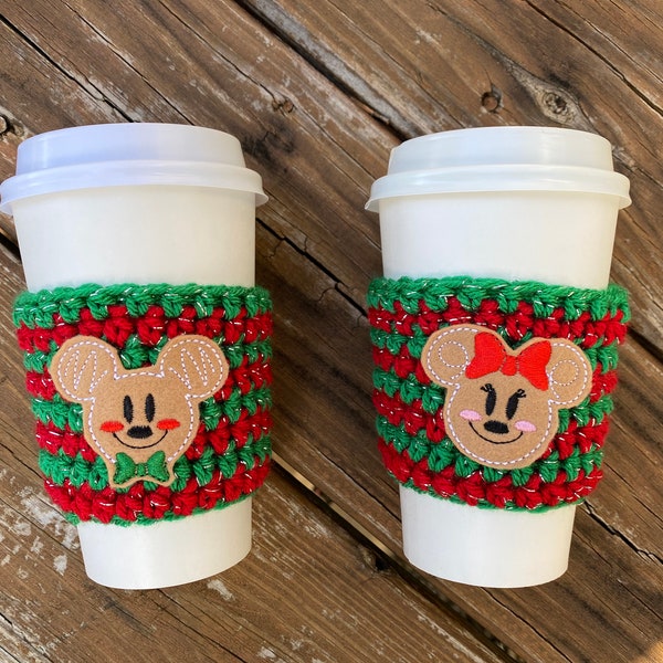 Mr and Mrs Ginger Mouse Coffee Cozy