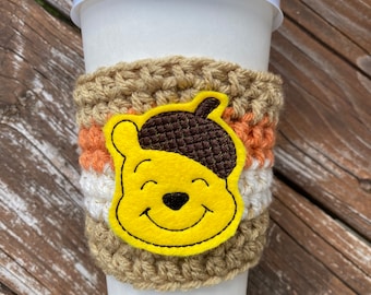 Fall Honey Bear Coffee Cozy