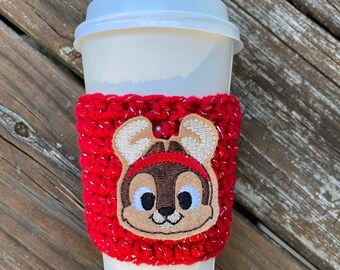 Christmas Chip and Santa Dale Coffee Cozy