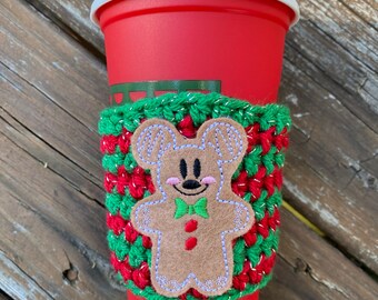 Mr and Mrs Gingerbread Mouse Coffee Cozy