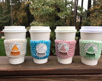 Castle Inspired Snow Globe Coffee Cozy