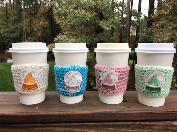 Castle Inspired Snow Globe Coffee Cozy